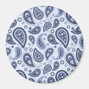 Blaues Paisleymuster Magnet