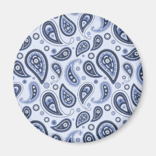 Blaues Paisleymuster Magnet