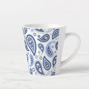 Blaues Paisleymuster Milchtasse
