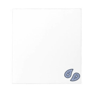 Blaues Paisleymuster Notizblock