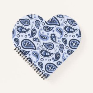 Blaues Paisleymuster Notizblock