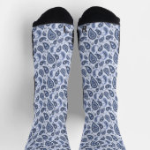 Blaues Paisleymuster Socken (Oben)