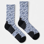 Blaues Paisleymuster Socken (Rechts)