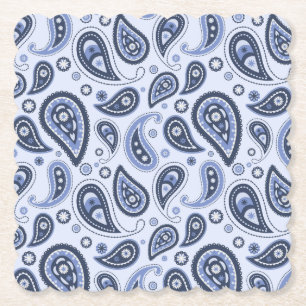 Blaues Paisleymuster Untersetzer