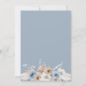 blaues Pampelgras beige Brautparty Einladung (Rückseite)