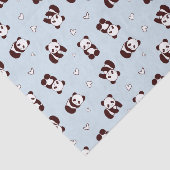 Blaues Panda Herz-Tissue-Papier Seidenpapier (Ausschnitt)