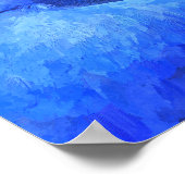 Blaues Papagei-Portrait Poster (Ecke)