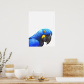Blaues Papagei-Portrait Poster (Küche)