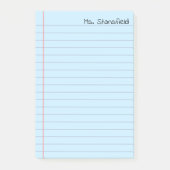 blaues Papier Post-it Klebezettel (Vorderseite)