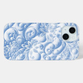 Blaues Papier-Quilling-Gänseblümchen-Design Case-Mate iPhone Hülle (Rückseite (Horizontal))