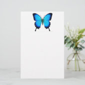 Blaues Papilio Ulysses Schmetterlings-Briefpapier Briefpapier (Stehend Vorderseite)
