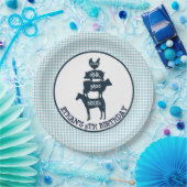 Blaues Pappteller (Party)