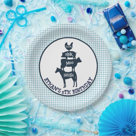 Blaues Pappteller (Party)