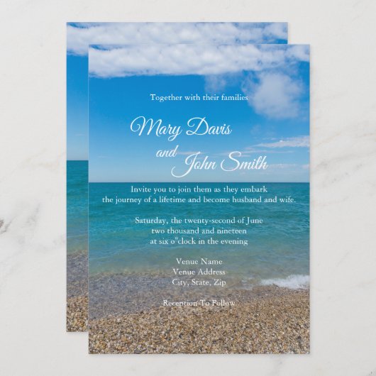 Blaues Paradies im Michigan Einladung (Vorne/Hinten)