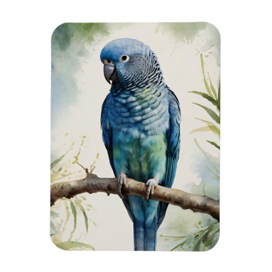Blaues Parakeet Eukalyptus Tree Flexibel Magnet (Vertikal)