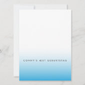 Blaues Party Einladung (Rückseite)