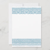 Blaues Party im Stil der antiken Geschichte Einladung (Rückseite)