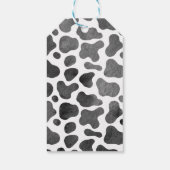 Blaues Party Kuh mit Kuh Print Birthday Gefallen Geschenkanhänger (Rückseite)