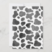 Blaues Party Kuh mit Kuh Print Einladung (Rückseite)