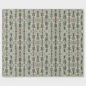 Blaues Pastell-Nutcracker-Pulver Geschenkpapier (Flach)