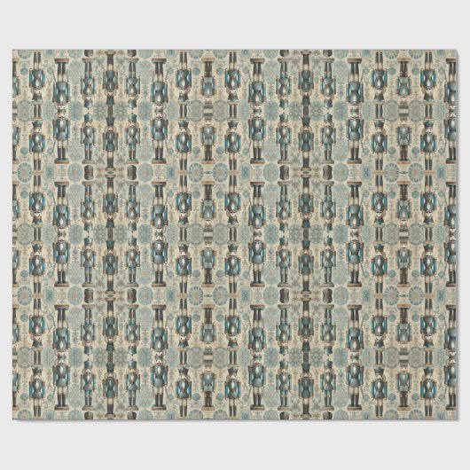 Blaues Pastell-Nutcracker-Pulver Geschenkpapier (Flach)
