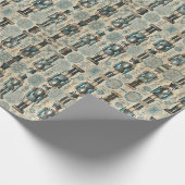 Blaues Pastell-Nutcracker-Pulver Geschenkpapier (Ecke)
