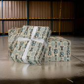 Blaues Pastell-Nutcracker-Pulver Geschenkpapier