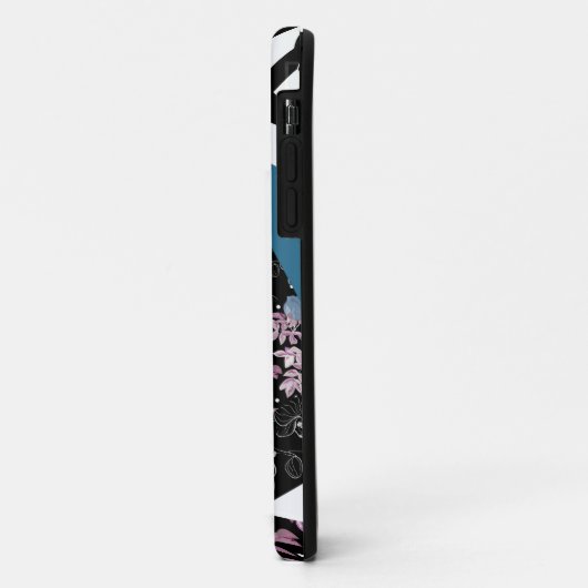 Blaues Patchwork, beliebt, Patchwork, Folk, rustik Case-Mate iPhone Hülle (Hinten/Links)