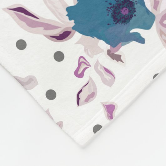 Blaues Patchwork, beliebt, Patchwork, Folk, rustik Fleecedecke (Ecke)