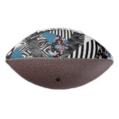 Blaues Patchwork, beliebt, Patchwork, Folk, rustik Football (Gedreht 270)