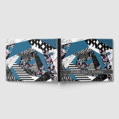 Blaues Patchwork, beliebt, Patchwork, Folk, rustik Gästebuch (Voll)