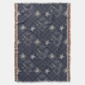 Blaues Patchwork Decke (Vorderseite Vertikal)