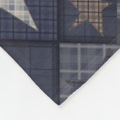 Blaues Patchwork Fleecedecke (Ecke)