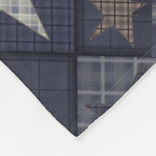 Blaues Patchwork Fleecedecke (Ecke)