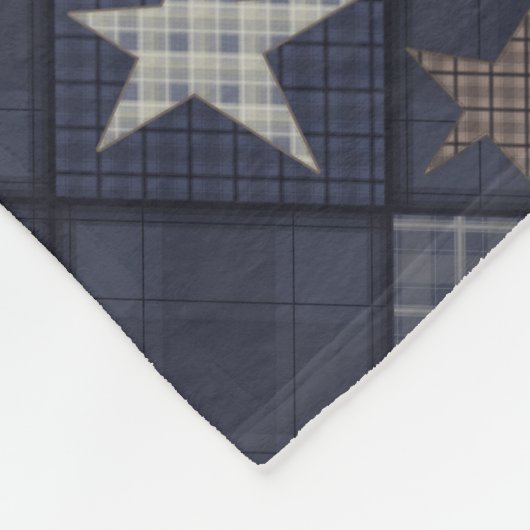 Blaues Patchwork Fleecedecke (Ecke)
