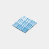 Blaues Patchwork-Muster Post-it Klebezettel (angewinkelt)