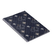 Blaues Patchwork Notizblock (Rechte Seite)