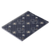 Blaues Patchwork Notizblock (Linke Seite)