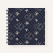 Blaues Patchwork Notizblock (Vorderseite)