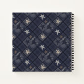 Blaues Patchwork Notizblock (Rückseite)