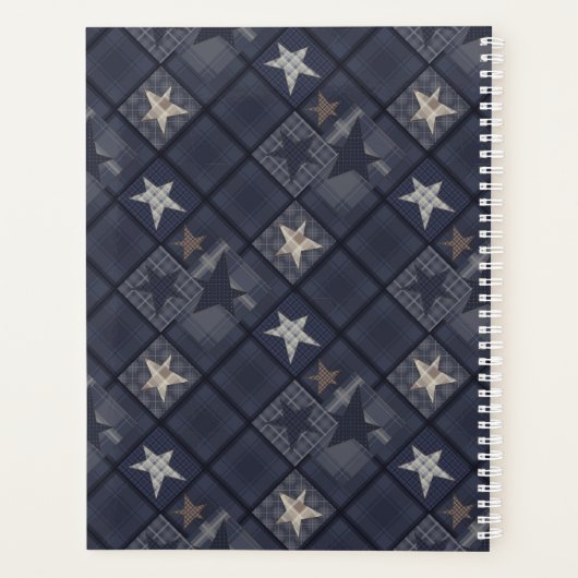 Blaues Patchwork Planer (Rückseite)