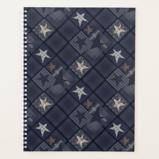 Blaues Patchwork Planer (Vorderseite)