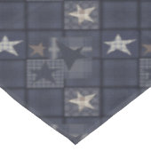 Blaues Patchwork Tischdecke (Schrägansicht)