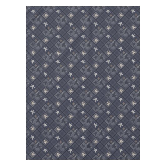 Blaues Patchwork Tischdecke (Vorderseite)