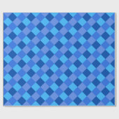 Blaues Patchwork-Wrapping-Papier Geschenkpapier (Flach)