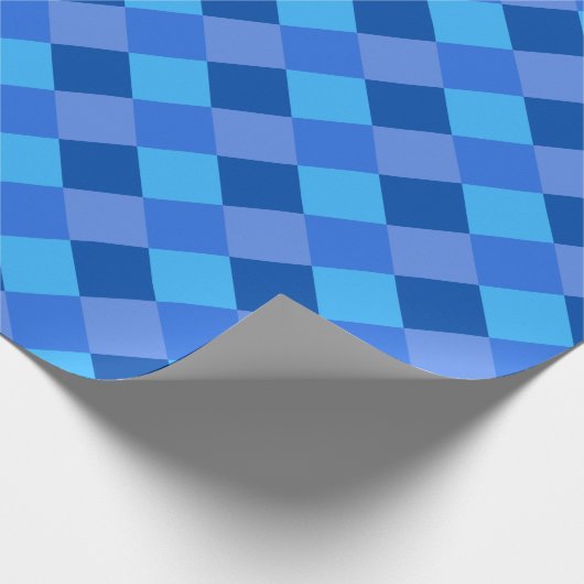 Blaues Patchwork-Wrapping-Papier Geschenkpapier (Ecke)