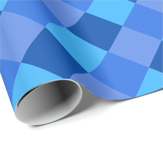 Blaues Patchwork-Wrapping-Papier Geschenkpapier (Rolleneckpunkt)