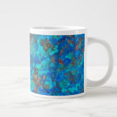 Blaues patteriertes Shattuckit Jumbo-Tasse (Rechts)