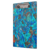 Blaues patteriertes Shattuckit Klemmbrett (Links)