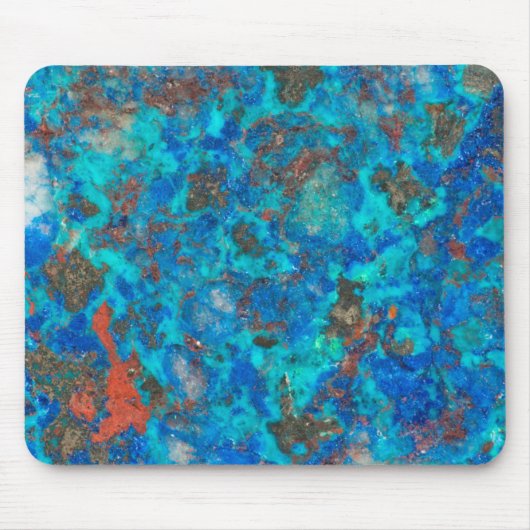 Blaues patteriertes Shattuckit Mousepad (Vorne)